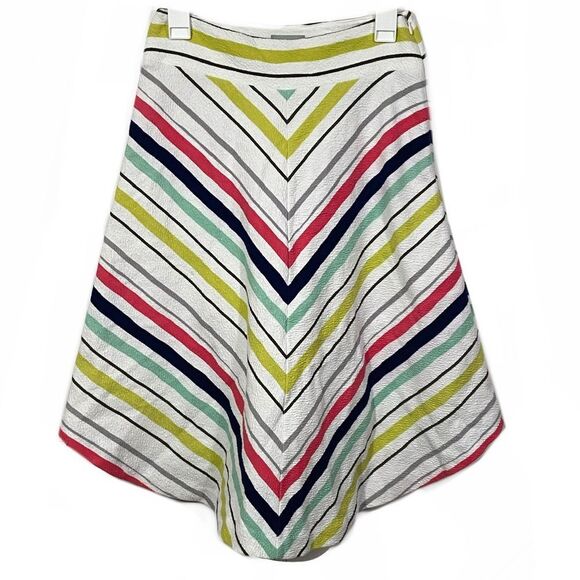 Anthropologie Maeve Spring Chevron Striped Skirt - Picture 1 of 4